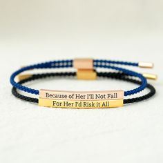 Show your unconditional love for each other with this special set of Because Of Her Mother-Daughter Matching Tube Bracelet. The daughter bracelet is engraved with "because of her I'll not fall" and the mother bracelet with "for her I'd risk it all". Mother Bracelet, Daughter Bracelet, Tube Bracelet, Mothers Bracelet, Neon Stripes, Meaningful Messages, Eye Make, Free Money, Unconditional Love