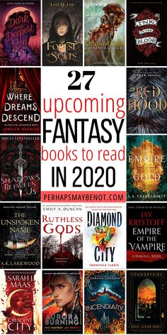 some books with the title 22 upcoming fantasy books to read in 2020, including one that is