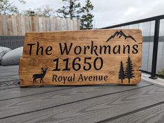 a wooden sign that says the workman's 1560 royal avenue