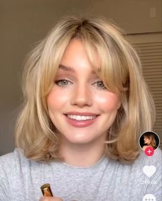 Cute trendy bob hairstyle ideas | Trendy hairstyle ideas 1989 Haircut, Concave Layers Medium Lengths, Short Hair With Curtain Bangs Side Part, Just Above The Shoulders Haircut, Heavily Layered Bob, Blonde Above Shoulder Length Hair, 60s Shoulder Length Hair, Heart Face Short Hair, Curtain Bang Bob Haircut