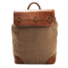 Heritage Waxed Canvas Steamer Backpack No. 2 Unique Groomsmen Gifts, Manly Gifts, Waxed Canvas Backpack, Leather Duffle Bag, Rucksack Backpack, Antique Brass Hardware, Leather Duffle, Canvas Backpack, Leather Briefcase