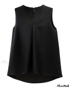 OliviaMark - Sophisticated Silk Solid Color V-Neck Vest Camisole - Exquisite Sleeveless Silk Top for Outerwear or Layering Sleek Sleeveless Camisole, Sleeveless Sleek Camisole For Spring, Sleek Sleeveless Spring Camisole, Sleek Sleeveless Camisole For Spring, Sleek Sleeveless Tank Top For Spring, Sleek Spring Camisole, Sleek Sleeveless Workwear Top, Sleek Sleeveless Top For Workwear, Sleek Sleeveless Top For Work