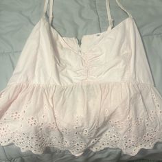 Pink Cute Shirt Only Wore 1 Time. Like Brand New! Cute Spring Tops For Day Out, Feminine Cotton Crop Top Tank, Cute Cotton Cami Top, Pink Cotton Cami Top, Casual Pink Crop Top Blouse, Cotton Cami Top For Vacation, Casual Cotton Cami Blouse, Cute Cami Top For Spring, Casual Pink Tops For Brunch