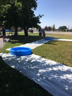 some people are playing with an inflatable frisbee