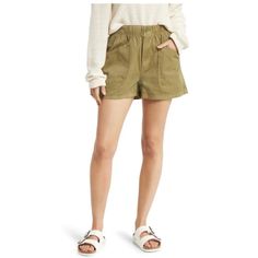 Designed To Slip On With Ease, These Shorts Resemble Your Favorite Pair Of Cargos. This Utility Version Has Spacious Slip Pockets And A High-Rise Design. Elasticized Waist Button & Zip Fly Closure Two Front Slip Pockets Two Back Button-Welt Pockets Cotton & Polyester Machine Wash Rise, About 13.5" Inseam, About 4" Leg Opening, About 36" Nwot Size 29 Color: Green Utility Shorts, Army Surplus, Pull On Shorts, Utility Pockets, Curator Style, Low Key, Madewell, Work Wear, High Rise