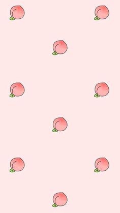 a pink background with peaches on it