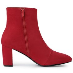 Make a statement with these gorgeous ankle boots. With a block heel and a half-pointed toe, they will have you walking out of the house with confidence and style. Wear them with black trousers and a blouse for a striking effect at work. The boots are also well paired with trousers, jeans, and dresses. Work Heels, Chunky Heel Ankle Boots, Walking Out, Western Ankle Boots, Trousers Jeans, Womens Chunky Heels, Shoes Boots Ankle, Rubber Boot, Heel Ankle Boots