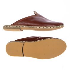 Made in Turkey 100% Handmade Hand-Stitched Natural Leather Upper Natural Leather Lining Water Buffalo Leather Sole Replaceable Rubber Outsole Brown Closed Toe Slip-ons With Stitched Sole, Casual Slip-on Slippers With Leather Lining, Brown Leather Lined Closed Toe Slip-ons, Brown Slip-on Slippers With Stitched Sole, Outdoor Leather Shoes With Stitched Sole, Casual Mules With Stitched Sole And Closed Toe, Classic Brown Mules With Stitched Sole, Comfortable Brown Slip-ons With Stitched Sole, Brown Slippers With Branded Insole