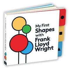 the first shapes with frank lloyd wright children's book is shown in three different colors