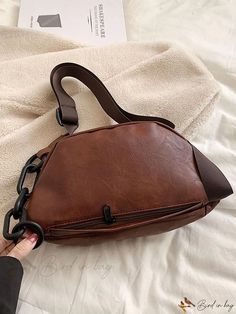 Bird in Bag - Leather Faux Leather Fanny Pack Waist Belt Shoulder Bag Fashion Crossbody Chest Trendy Brown Belt Bag With Large Capacity, Chic Brown Belt Bag With Zipper Closure, Trendy Brown Satchel Chest Bag, Trendy Brown Leather Chest Bag, Trendy Brown Chest Bag With Zipper Pocket, Leather Waist Bag, Adjustable Bag, Leather Fanny Pack, Belt Purse