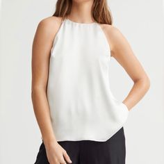 New With Tags H&m Summer Tops For Work, H&m Summer Workwear Tops, Elegant H&m Tops For Day Out, Chic Summer Tops From H&m, H&m Spring Cami Tops, Chic H&m Summer Tops, Chic H&m Summer Tank Top, Chic Summer H&m Tank Top, Chic H&m Tank Top For Summer