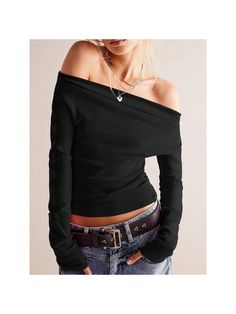 About this itemSoft & Stretchy Fabrication: Made from a blend of 95% polyester and 5% spandex, ensuring a comfortable and stretchy fit for all-day wear; Perfect for casual outings or relaxed fall days.Flattering Off-Shoulder Neckline: Show off a sexy and cute look with the off-the-shoulder neckline; Versatile style perfect for going out or casual occasionsChic Ribbed Knit Texture: Features a soft ribbed knit texture that adds a touch of elegance to the basic tee; Ideal for pairing with high-wais Going Out Crop Tops, Y2k T Shirts, Knit Texture, Fall Days, Womens Long Sleeve Shirts, Basic Tee, Versatile Style, High Waist Jeans, Women Long Sleeve