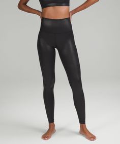 When Feeling Nothing Is Everything. The Lululemon Align Collection, Powered By Nulu Fabric, Is So Weightless And Buttery Soft, All You Feel Is Your Practice. Designed For Yoga. Full Length Intended To Sit At Ankle. Hidden Waistband Pocket Fits A Card Or A Key, And Wont Get In Your Way. This Collections Great For Low-Impact Workouts Like Yoga, Or Whenever You Want To Feel Really, Really Comfortable. | lululemon Align™ High-Rise Pant 28" Shine Joe Wicks, Lululemon Align Leggings, Feeling Nothing, Low Impact Workout, Lululemon Align, High Rise Pants, High Rise Leggings, Lululemon Leggings, Faux Leather Leggings