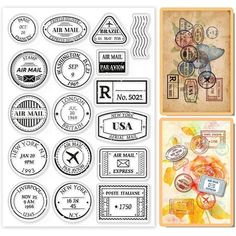 stamps and stickers for air mail