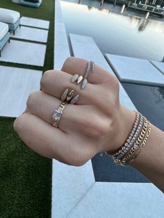 This beauty flaunts a chic open band design that pairs marvelously with any type of stacking ring. Available in 14K Gold, 14K White Gold, and 14K Rose Gold Available in Sizes 4-10 Production requires 2-3 weeks All 14K and diamond items can be exchanged, no returns Claw Ring, Band Design, Stackable Ring, Rose Gold Color, Stacking Ring, White Ring, Stackable Rings, Jewelry Bags, Stacking Rings