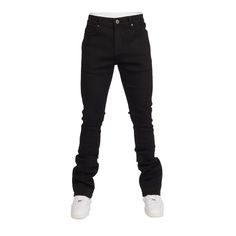 These Are High Quality Stacked Flare Pants With 98% Cotton And 2% Elastane Black Slim Fit Bottoms With Pockets, Slim Fit Straight Leg Streetwear Pants, Slim Fit Straight Leg Pants For Streetwear, Fitted Straight Leg Bottoms For Streetwear, Straight Fit Five Pockets Pants For Streetwear, Straight Fit Pants With Five Pockets For Streetwear, Urban Slim Fit Pants For Streetwear, Urban Straight Fit Bottoms For Streetwear, Slim Fit Straight Leg Bottoms For Streetwear