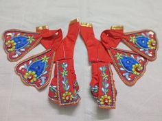 "Beautiful hand made gour nitai dress dhoti set, dress size 3\" Inches for 6\" Inches idol. Fabric- Silk, inside cotton.  Design- embroidered with stone work. Velcro tape attached on the backside, so easily adjustable and aslo very easy to use. very comfortable. Generally, Dress size= half the deity size. Say if you have 12\" deity then you need 6\" dress.  This dress can be made in any sizes before placing order confirm us your deity sizes.  Buy dresses for gaura nitai, radha krishna, jagannath and dress them up and watch them create divine elegance on your alter and home like vrindavan. Kindly share your phone number for shipping after placing a order. We Gouranga Dress offers Devotional products like deity idol, dresses, wigs, crowns & ornaments, cups and other accessories. we are alway Traditional Fitted Dress For Puja, Red Dress For Puja And Festivals, Red Dresses For Puja And Festivals, Fitted Festival Sets With Traditional Patterns, Fitted Sets With Traditional Patterns For Festival, Festival Party Sets With Traditional Patterns, Multicolor Dress With Pallu For Puja, Multicolor Traditional Style Dress For Puja, Fitted Traditional Dance Dress