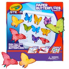 crayon paper butterflies are in the package