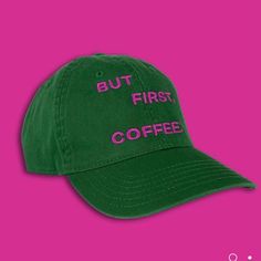 'Summer Burst' Dad Hat - Kelly Green Really Cute And Never Worn!!! Make An Offer! #Hat #Dadhat #Butfirstcoffee #Alfreds #Green Casual Pink Sun Hat With Adjustable Fit, Adjustable Pink Casual Sun Hat, Casual Adjustable Pink Sun Hat, Casual Pink Adjustable Sun Hat, Casual Pink Brimmed Hat, Pink Casual Sun Hat With Curved Brim, Brimmed Dad Hat For Summer Beach, Casual Pink Sun Hat With Curved Brim, Pink Summer Baseball Cap Dad Hat