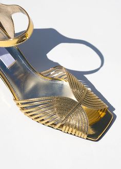 Suzanne Rae HIgh 70s Sandal Gold Metallic High Heels, Cozy Gift, 70s Inspired, Gifts For Brother, Wedge Espadrille, Gold Leather, Metallic Leather, Strappy Sandals, Leather Cover