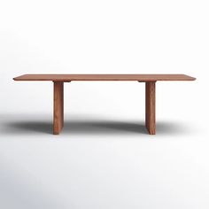 a wooden table on a white background with an empty space for the top to be placed