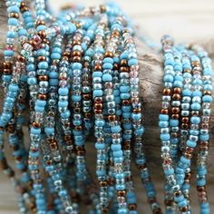 NEW! 8/0 Turquoise Breeze Mega Mix Czech Seed Beads - 6/20", fabulous combo of summer ocean colors, Turquoise Beads For Jewelry Making In Summer, Turquoise Multi-strand Tiny Beads, Large Turquoise Beads For Beach, Light Blue Beaded Necklaces With Round Beads For Summer, Summer Turquoise Beaded Necklaces With Round Beads, Turquoise Beaded Necklaces With Round Beads For Summer, Blue Multi-strand Beaded Bracelets For Beach, Multi-strand Hand-strung Beaded Necklaces For Beach, Summer Light Blue Beaded Necklaces For Beach