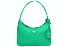 Buy and sell authentic handbags on StockX including the Prada Re-Edition 2000 Nylon Bag Mini Mint Green and thousands of other handbags with resale price data. Prada Re Edition 2000, Spring Handbags, Prada Re Edition, Bag Prada, Designer Purses, Statement Bag, Trendy Handbags, Bag Green, Market Tote