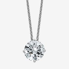 # Pieces In Set: 2Features: Quick ShipJewelry Closure: Lobster ClaspLink Construction: SolidSetting: ProngShape: RoundStone Cut: RoundMetal Color: WhiteChain Length: 18 InchChain Width: 1 MillimetersPendant Length: 8mmPendant Width: 8mmRounded Carat Weight: 1 3/4 Ct. T.w.Chain Construction: CableCare: Wipe CleanStone Type: 1 MoissaniteMetal: 14k White GoldNecklace Type: Pendant NecklacesAssembled in the US from Imported Materials Formal Pendant Diamond Necklace With Prong Setting, Formal Prong Setting Diamond Pendant Necklace, Diamond Cut Solitaire Pendant Necklace For Anniversary, Classic Diamond Cut Pendant Jewelry, Vvs Clarity Solitaire Pendant Necklace For Formal Occasions, Classic Moissanite Necklace With Vvs Clarity, Classic White Gold Moissanite Necklace, Anniversary Solitaire Diamond Pendant Necklace, Formal Solitaire Pendant Necklace With Brilliant Cut