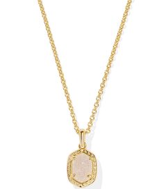 From Kendra Scott&#x2C; the Daphne Framed Short Pendant Necklace features:Short pendant necklace14K gold or rhodium over brass Lobster clasp w/single adjustable slider bead closureApprox. 19" length Imported. Short Pendant Necklace, Accessories Jewelry Necklace, Dillard's, Kendra Scott, Christmas List, Lobster Clasp, Jewelry Necklace Pendant, Jewelry Accessories, Jewelry Necklaces