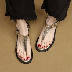 Summer Sandals Leather Women Shoes Round Toe Low Heel Sandals for Women Handmade Clip Toe Fashion Sandals and Slippers Casual T-strap Sandals With Round Toe For Party, Casual Party T-strap Sandals With Round Toe, Casual Round Toe T-strap Sandals For Party, Closed Toe Sandals With Metal Pin Buckle For Summer, Summer Closed Toe Sandals With Metal Pin Buckle, Leather Sandals With Metal Feet For Summer, Summer Sandals With Metal Pin Buckle And Flat Heel, Flat Sandals With Metal Pin Buckle For Summer, Summer Closed Toe Heels With Metal Pin Buckle