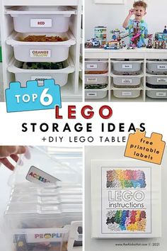 the top 6 lego storage ideas and diy lego table for kids to play with