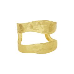 Wavy Hammered Cutout Cuff Bracelet  24K Yellow Gold Plated Oval Shape: 2.38” X 1.83” 1.65-1.91” Width Slightly Adjustable Open Cuff Pave Ear Cuff, Jennifer Miller, Triple Layer Necklace, Jewelry Bangles, Charm Choker Necklace, Bar Pendant Necklace, Belt Jewelry, Druzy Earrings, Solitaire Necklaces