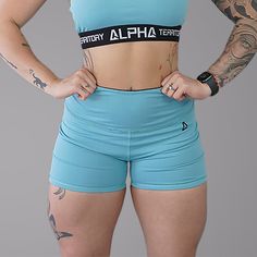 Blue and Black ALPHA Women’s Reversible High Waist Shorts Workout Bottoms With Built-in Knee-length Shorts, Functional Athletic Shorts With Built-in Liner, Athleisure Shorts With Built-in Shorts, Sports Bermuda Shorts With Built-in Shorts, Training Shorts With Built-in Shorts, Training Bottoms With Built-in Shorts, Gym Shorts With Built-in Shorts, Gym Shorts With Built-in Liner, High-waisted Sports Shorts