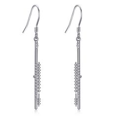 PRICES MAY VARY. 💖Design: A pair of simple and exquisite musical earrings from the flute collection.Decorated with sparkling cubic zirconia, unique, elegant and charming women jewelry.A perfect gifts to music and flute loves. 💖Material: 925 sterling silver flute jewelry,hypoallergenic, tarnish resistant, nickel-free,lead-free,cadmium-free,suitable for long-term wear,not contain any allergic element. 💖Size: Flute dangle earrings : 1.26 inch (32.0 mm) Packaging :1 x 1 pair flute earrings; 1 x e Flute Jewelry, Flute Earrings, Gymnastics Accessories, White Gold Pearl Earrings, Silver Pearl Drop Earrings, Broadway Gifts, Book Earrings, Ball Earrings, Sterling Silver Drop Earrings