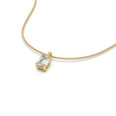 This pendant features an emerald-cut diamond set securely in a four-prong setting for a timeless look.Details: - Made to Order- Diamond Weight Options: 0.10 CT, 0.20 CT, 0.30 CT, 0.40 CT, 0.50 CT, 0.75 CT, 1.00 CT- No of Diamonds: 1- Diamond Type: Natural Diamond- Diamond Cut: Emerald- Diamond Clarity: SI (0.10 CT - 0.40 CT), VS (0.50 CT - 1.00 CT)- Diamond Color: GH- Setting Type: Prong- Chain Length: 14-18 Inch- Metal Type: 14K Solid Gold,18K Solid Gold- Choice of Gold Color: Yellow Gold, Whit Classic Solitaire Necklace With Emerald Cut For Gift, Elegant Emerald Cut Diamond Necklace With Prong Setting, Classic Baguette Cut Solitaire Necklace For Formal Events, Classic Baguette Cut Solitaire Necklace For Formal Occasions, Emerald Cut Solitaire Diamond Necklace As Gift, Anniversary Solitaire Necklace With Emerald Cut In Prong Setting, Fine Jewelry Emerald Cut Solitaire Necklace With Prong Setting, Emerald Cut Solitaire Necklace With Prong Setting For Anniversary, Elegant Baguette Cut Solitaire Necklace With Prong Setting