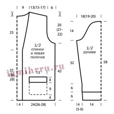 the pattern for a vest with measurements