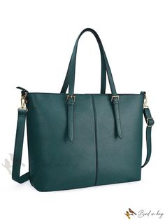 Bird in Bag - Womens 15.6 Waterproof Lightweight Leather Laptop Tote Bag for Business and Travel Green Rectangular Laptop Bag For On-the-go, Green Large Capacity Shoulder Bag For Business, Green Large Capacity Business Shoulder Bag, Green Rectangular Shoulder Bag With Laptop Sleeve, Green Laptop Bag With Adjustable Strap For Travel, Green Laptop Bag With Zipper For Daily Use, Green Laptop Bag With Zipper Closure For Daily Use, Green Bag With Laptop Sleeve For Daily Use, Green Shoulder Bag With Laptop Sleeve For Travel