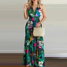 Women Tropical Print Halter Backless Maxi Dress Sexy Sleeveless Beach Dress 
 

 

 

 

 Features:

    Fashion design,100% Brand New,high quality! 

Season:Summer

 

Gender: Women

 

Occasion:Casual

 

Material:Polyester 

 

Pattern Type:Print

 

Thickness:Standard

 

Package include:1 PC Women Dress

 

 


	Please compare the detail sizes with yours before you buy!!!

	Colors may be slightly different depending on computer and monitor settings

	Please allow 1-3cm differs due to manual Strapless Halter Dress For Beach Season, Strapless Halter Dress For Beach, Strapless Halter Dress For Beach Vacation, Green Backless Dress For Beach Party, Green Strapless Sundress For The Beach, Strapless Green Sundress For The Beach, Strapless Green Sundress For Beach, Strapless Green Halter Dress For Summer, Tropical Sleeveless Halter Dress For Beach