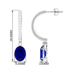 Product Details Linked to a bezel set moissanite is a 4-prong set created blue sapphire that draws the eye effortlessly in this stunning drop earring pair. The earring is studded with round moissanite on the hoops and is completed with hinged hoop closures. They can easily take you from day to night with their magical aura that never fails to amaze you. Product Information SKU SHP-EARRINGS112114410 Length 22.1 mm Width 5.8 mm Height 12 mm Weight 3.00 gm (Approximate) LAB CREATED BLUE SAPPHIRE IN Blue Sapphire Oval Diamond Earrings, Blue Sapphire Diamond Earrings Gia Certified, Formal Blue Hoop Earrings With Prong Setting, Oval Sapphire Diamond Earrings For Anniversary, Gia Certified Sapphire Diamond Earrings, Sapphire Diamond Earrings With Prong Setting, Blue Hoop Earrings With Prong Setting For Anniversary, Blue Hoop Earrings With Prong Setting, Blue Diamond Round Hoop Earrings