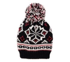 Top off your winter look with the Muk Luks women's fair isle knit pom-pom beanie! This stylish and cozy beanie features a beautiful fair isle knit pattern and a playful pom-pom, making it the perfect accessory for chilly days. From Muk Luks. Cozy Beanie, Summer Sock, Knitted Slippers, Fair Isle Knitting, Fall Favorites, Knit Pattern, Pom Beanie, Winter Looks, Mitten Gloves