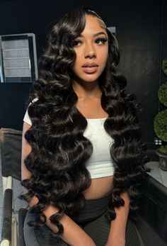 Lace Wigs Styles, Y2k Hairstyles, Hair Twist Styles, Ribbon Hairstyle, Curly Lace Front Wigs, Business Hairstyles, Hair Collection, Bridal Hair And Makeup