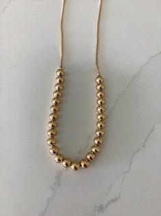 18k Gold filled 5MM Beads Chain NecklaceLayering Gold Chain image 2 Necklace Layering Gold, Choker Beads, Anodized Aluminum Jewelry, Beads Choker, Gold Circle Necklace, Silver Gold Jewelry, Mens Gold Jewelry, Gold Filled Necklace, Long Silver Necklace