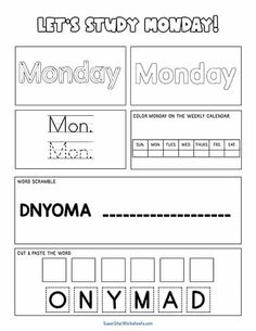 printable worksheet for beginning and ending the day with words in each word