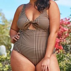 New Brown Houndstooth Print Plus Size One Piece Swimsuit Size 0x Size 0x = 16/18 Cut Out Front Bowknot Back Hook Closure Adjustable Straps Removable Pads Regular Wash Fabric: 80%Chinlon, 20%Spandex Lining: 90%Polyester, 10spandex Pattern: Houndstooth Item 24 Tags: Swim, Cupshe Swim, Cupshe One Piece, One Piece, Swimsuit, Bathing Suit, Nwt, Modest Swimwear, Modest Bathing Suit, Sale, Cups Swimwear, Swimwear, Cupshe Bathing Suit, Tropical, Nwt Bathing Suit, Plus Size Bathing Suit, Plus Size One Pi Modest Bathing Suit, Ruffle Bathing Suit, Houndstooth Fabric, Summer Style Guide, Plus Size One Piece, Modest Swimwear, Floral One Piece Swimsuit, Swimwear Beach, Swimming Workout