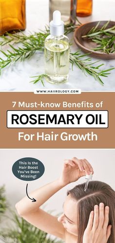 Want stronger, healthier hair? Rosemary oil is the answer! In this post, I reveal 7 powerful benefits of rosemary oil, including its ability to promote hair growth and strengthen strands. Whether you’re looking to prevent hair thinning or improve scalp health, rosemary oil is a natural solution that works wonders. Plus, I’ll guide you through the best ways to use rosemary oil for maximum results. Visit the blog for all the rosemary oil usage tips for healthy hair! Rosemary Oil Benefits, Benefits Of Rosemary Oil, Oil Benefits For Hair, Hair Rosemary, Benefits Of Rosemary, Tips For Healthy Hair, Rosemary Hair Growth, Hair Color Guide, Drugstore Hair Products