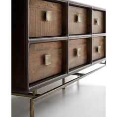 the drawers are made from wood and metal