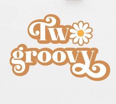 two flowers and the word woor is written in brown on a white background with a flower