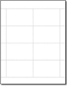 a blank card with four squares on the front and one square on the back, in white