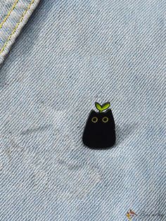 Bird in Bag - Black Cat Flower Brooch, Cartoon Animal Brooch, Big Eye Cat Metal Pin, Bag Clothing Accessories for Students Big Eye Cat, Polymer Clay Cat, Embellished Bags, Animal Bag, Cat Flowers, Animal Brooch, Jewelry Metal, Enamel Brooch, Cat Brooch