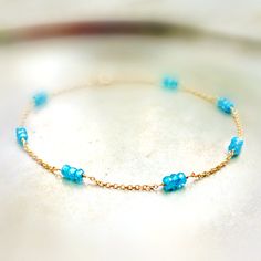 Blue Sapphire Bracelet - Bright - 14K Gold Filled Chain - Everyday Bracelet - Gemstone Jewellery Dainty Blue Rondelle Jewelry, Blue Dainty Birthstone Bracelets, Fine Jewelry Blue Gold Bracelet For Gift, Blue Gold Bracelet For Gift, Fine Jewelry, Blue Gold Bracelet With 17 Jewels For Gift, Blue Gold Bracelet For Gifts, Dainty Blue Gemstone Bracelets, Dainty Blue Gemstone Bracelet, 14k Gold-filled Blue Bracelet